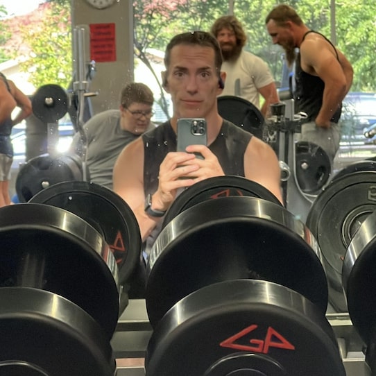 Jeff Lerner Gym Selfie