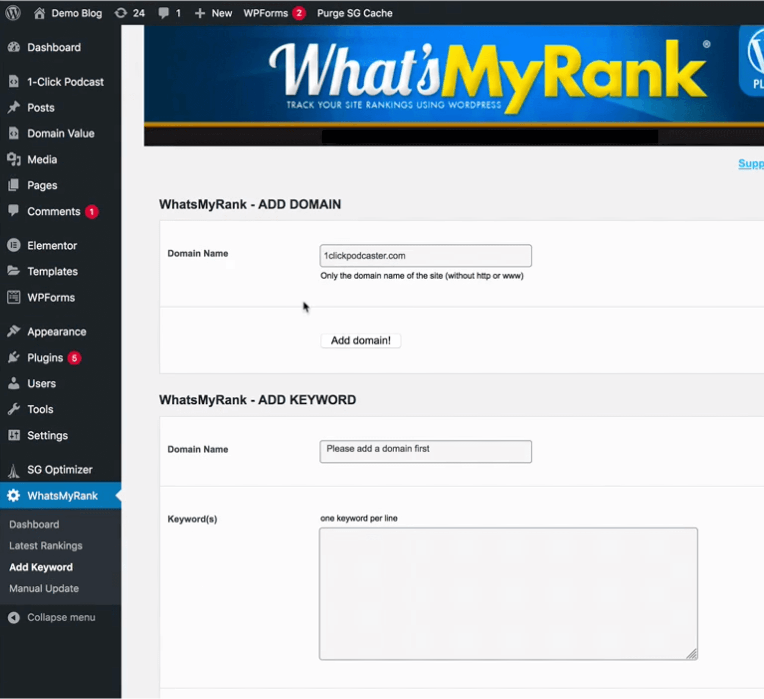 Whats My Rank Review – Track Keyword Rankings Inside WordPress