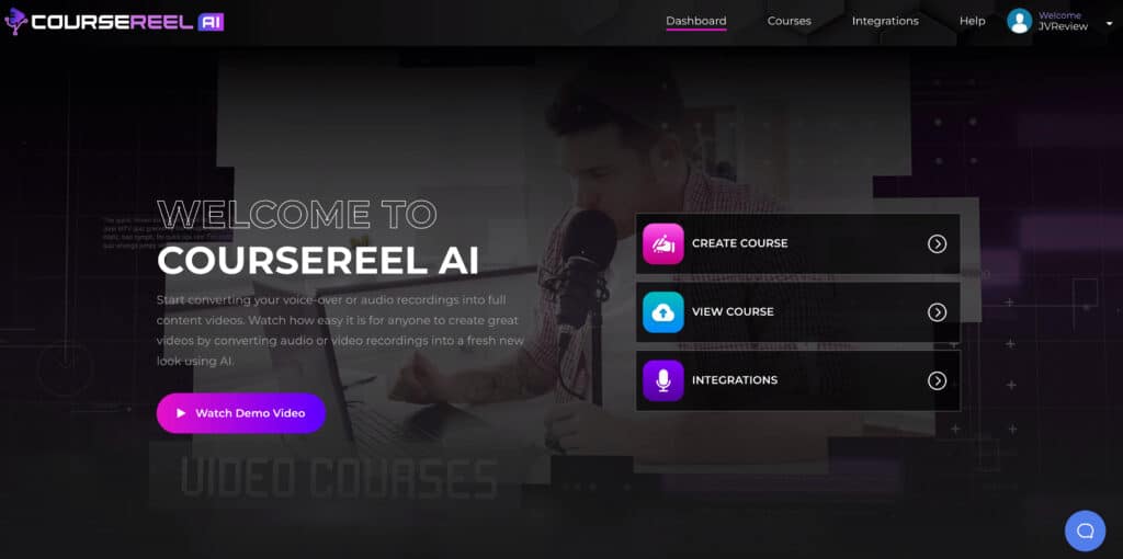 CourseReel Review – New, Updated, Artificial Intelligence Platform