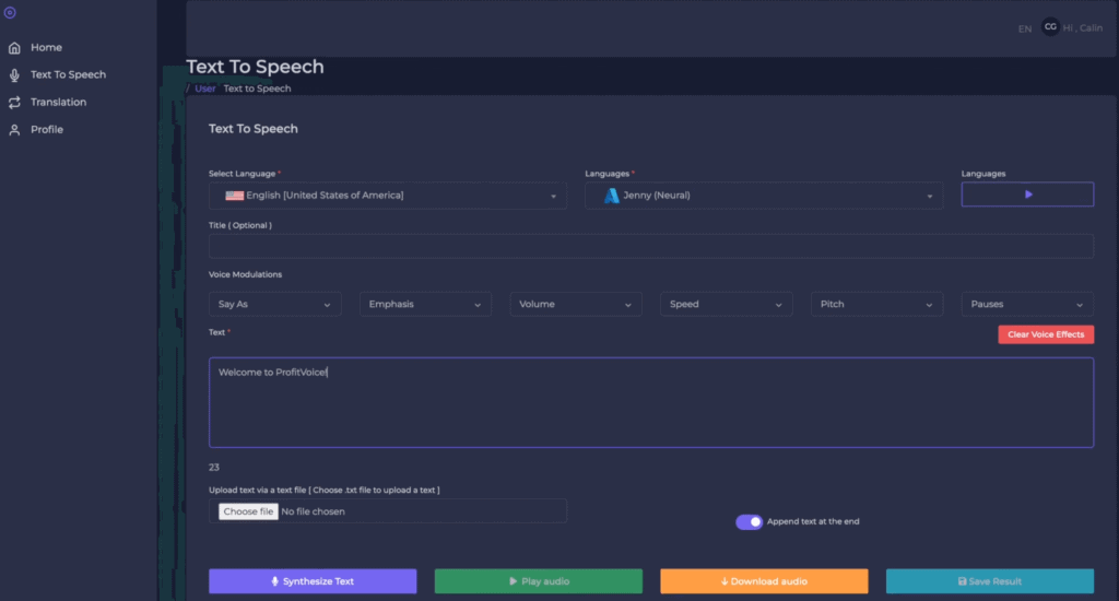 Profit Voice Review – Text To Speech Software